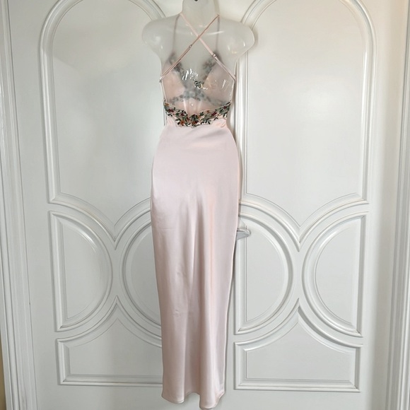 PRINCESS POLLY  SADELLE MAXI DRESS CHAMPAGNE DRESS Size 0 - Picture 8 of 16